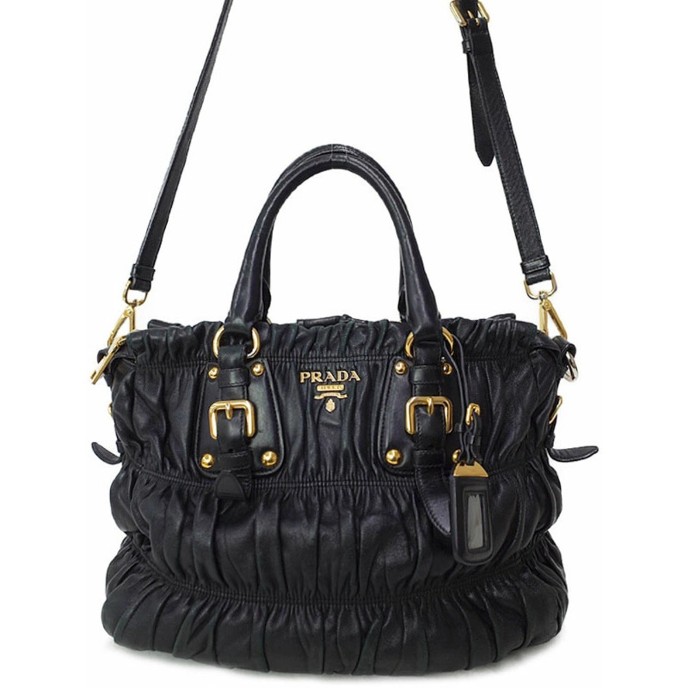 Prada Nappa Gaufre Leather Bag black